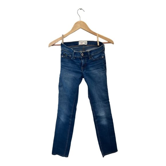 abercrombie kids Other - Abercrombie Kids Straight Leg Blue Wash Stretch Denim Jeans Boys Size 11/12
